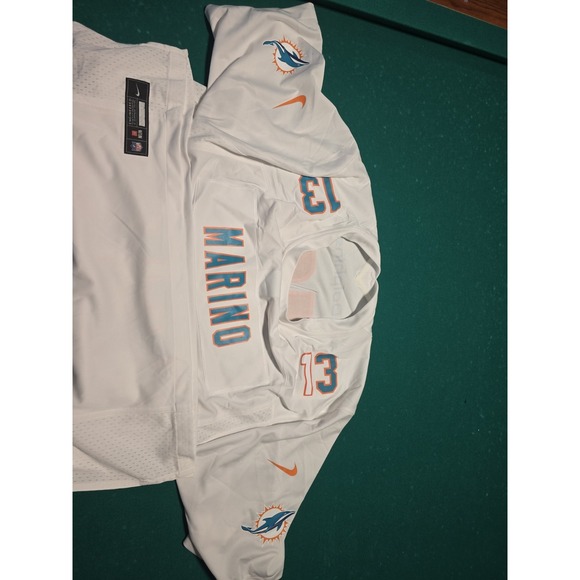 Dan Marino #13 Miami Dolphins Throwback Men's Game onField Jersey White - Picture 15 of 16